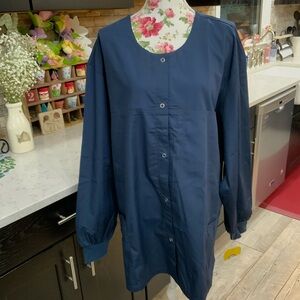 Wonderwinks Unisex Navy Scrub Jacket 3X Snap Front Pockets 
New With Tags